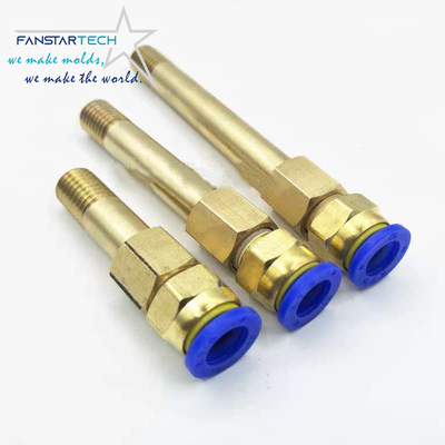 PC thread straight-through pneumatic trachea connector quick plug mold copper water nozzle trachea press customization